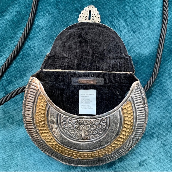 Free People || Brass Metal Crossbody Purse - Picture 6 of 8
